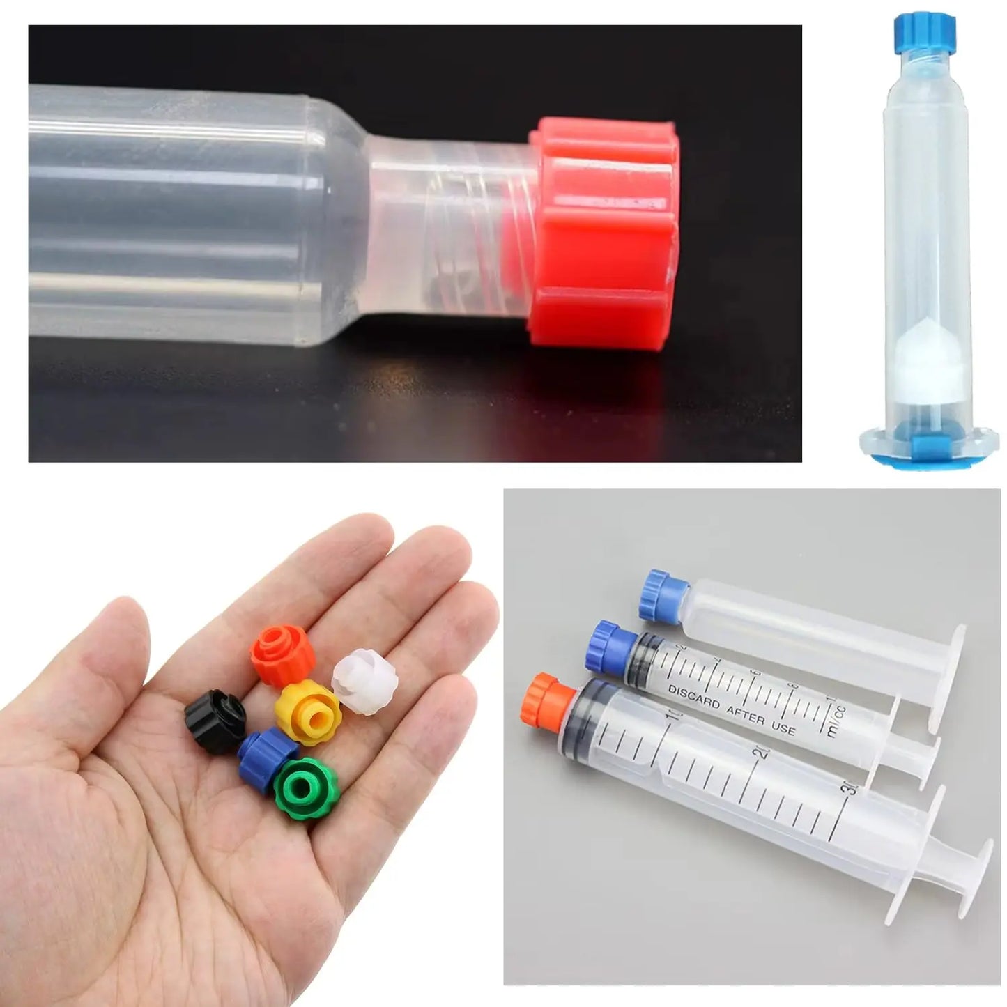 Luer Lock Stopper Caps for Syringes - Screw on Medifungi